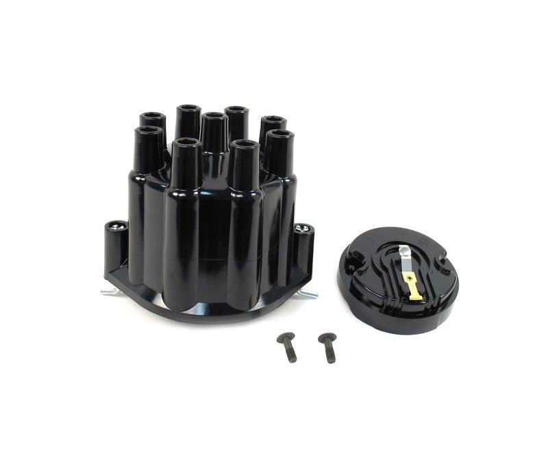 PerTronix D600700 Flame-Thrower Billet Electronic Ignition Distributor Cap and Rotor Kit, 8 Cylinder Engine, Black